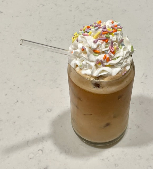 Recipe Birthday Cake Granola Butter Latte (vegan, glutenfree, nut