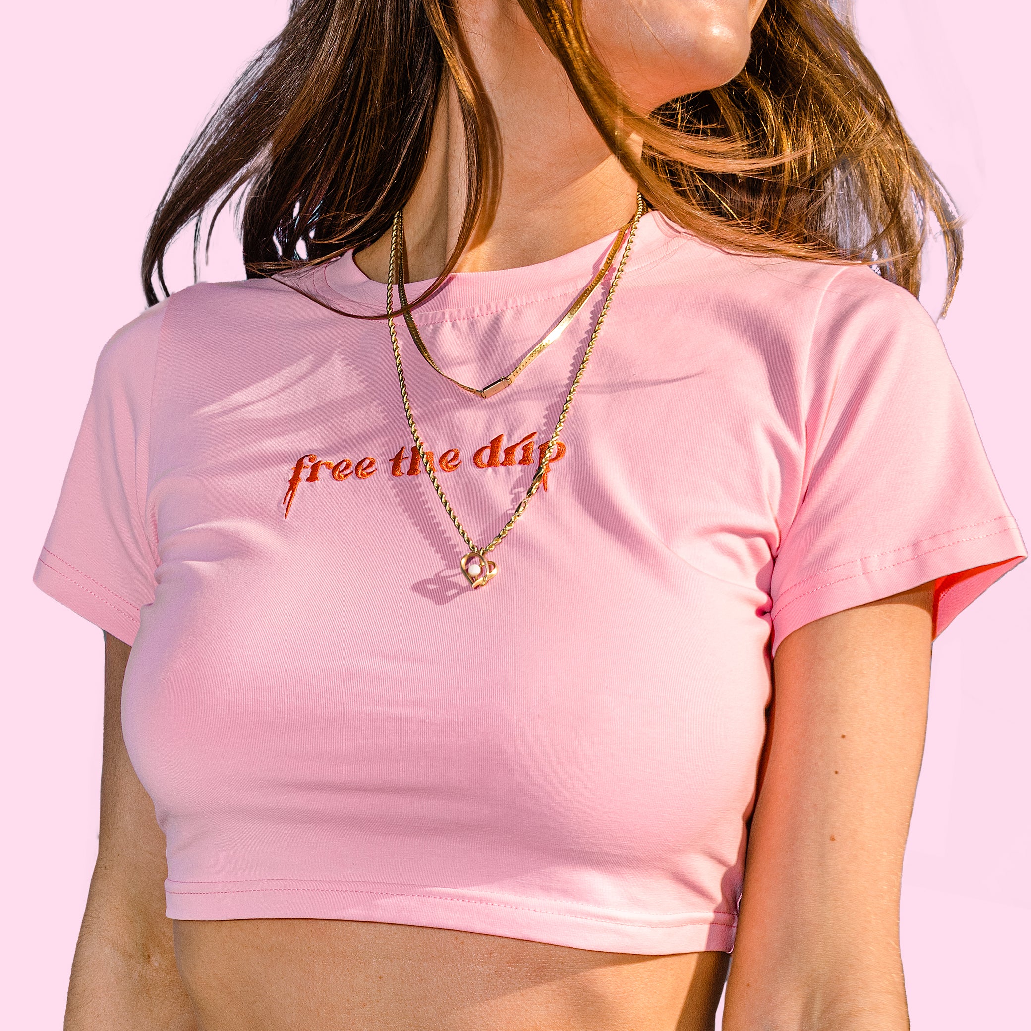 Baby Pink Free The Drip Tee