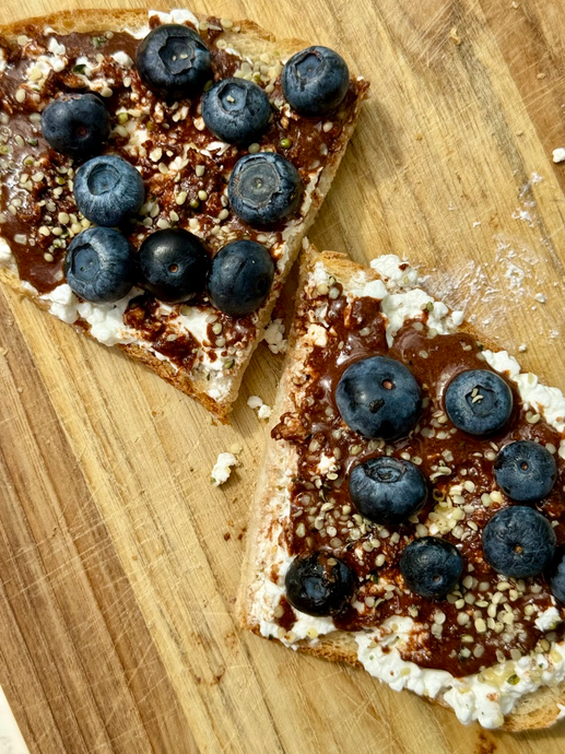 Brownie Batter Cottage Cheese Toast (High Protein, Nut-Free, GFO)
