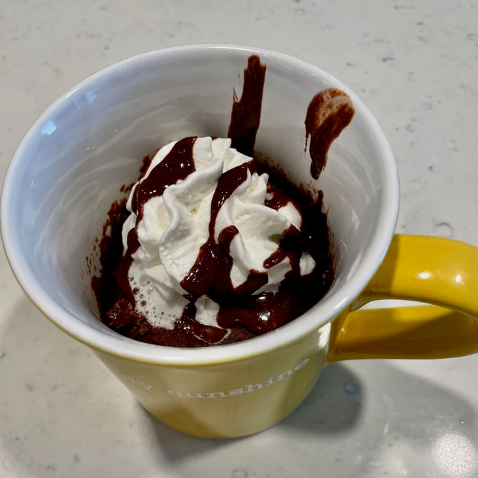 Chocolate Granola Butter Lava Mug Cake (Gluten-Free, Vegan, Nut-Free)