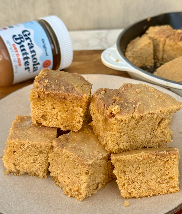 Granola Butter Cornbread 🧈🌽 (Gluten-Free, Vegan)