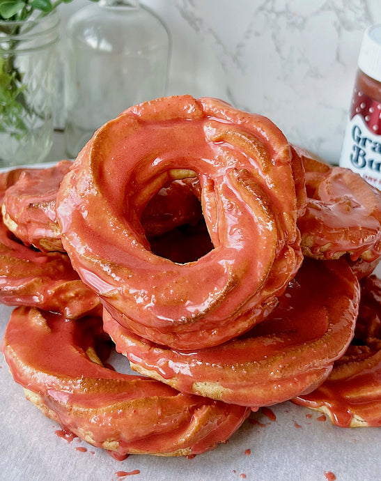 Air Frier Red Velvet Granola Butter® Glazed Donuts (Nut-Free)