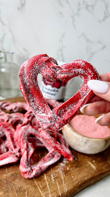 Valentine's Dessert Inspo: Red Velvet Heart Churros