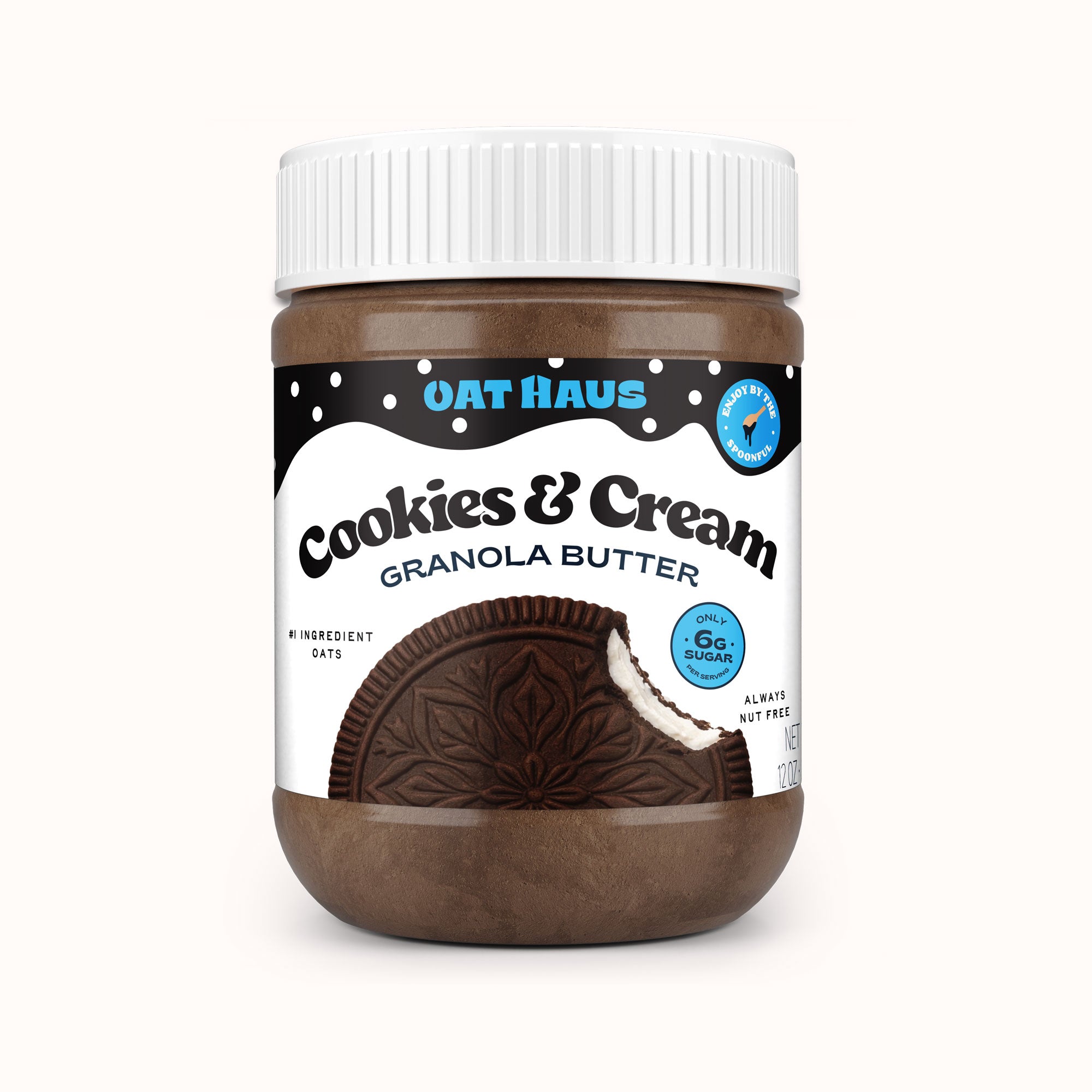 Jar of Cookies & Cream Granola Butter